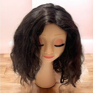 Elegante Brazilian Remy 100% Hunan Hair Color 4 Short Wavy Wig 10 Inches Cute